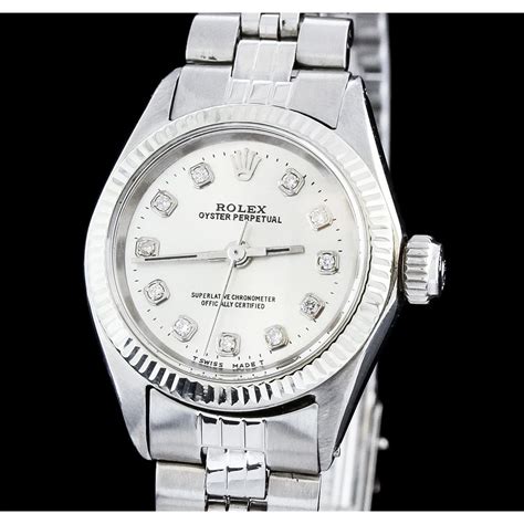 ladies stainless steel rolex watch|ladies rolex oyster perpetual price.